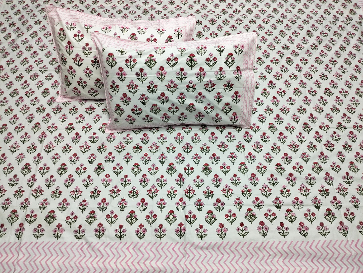 Cotton Handblock bedsheet - Hastkala - King Size