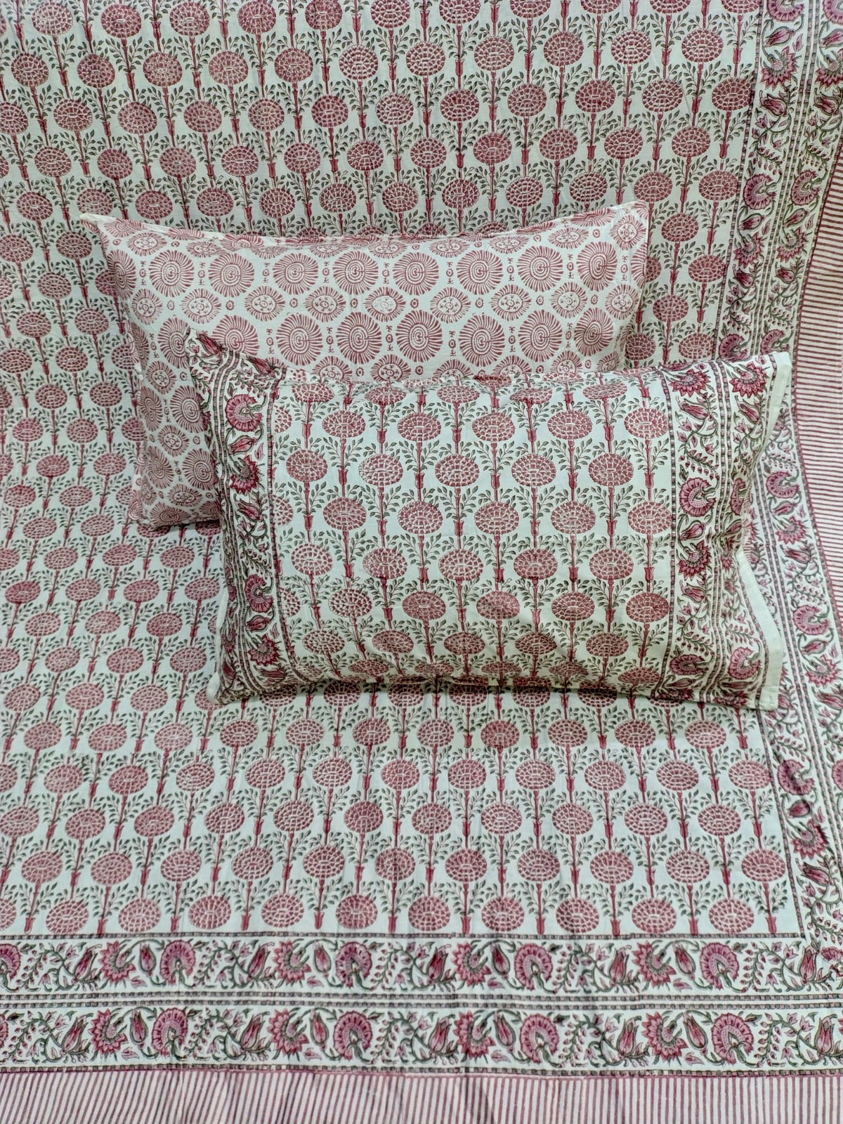 Cotton Handblock bedsheet - Hastkala - King Size