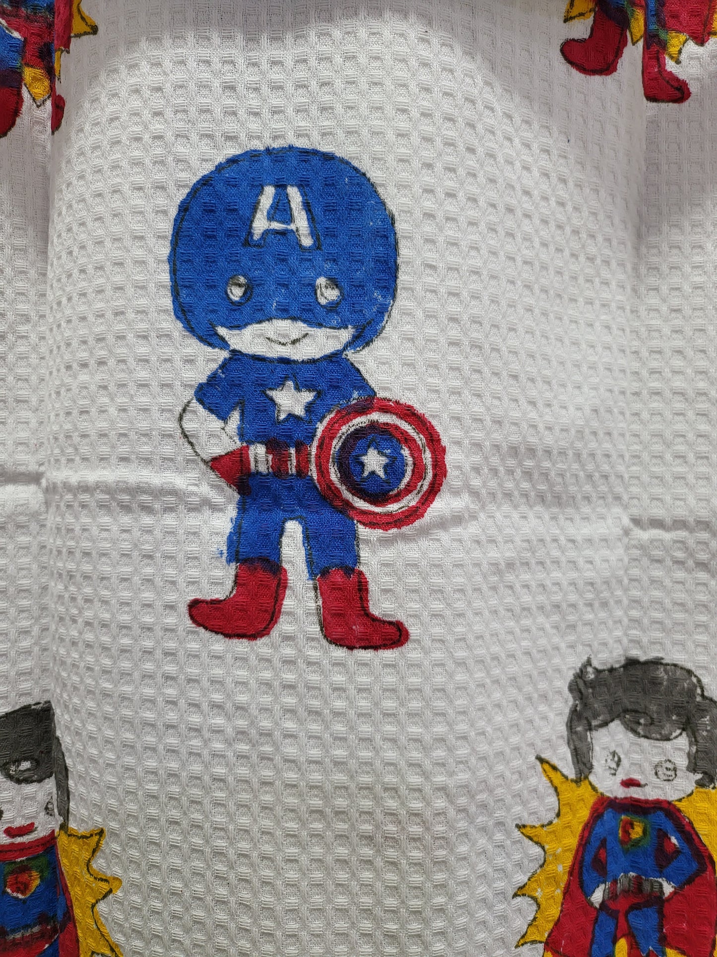 Superhero - Kids Waffle Cotton Bathrobe