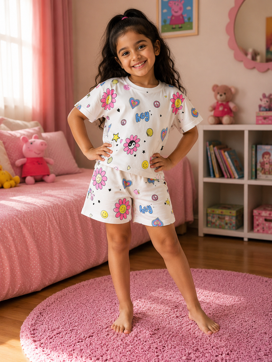 Kids Oversized Pure cotton coord set