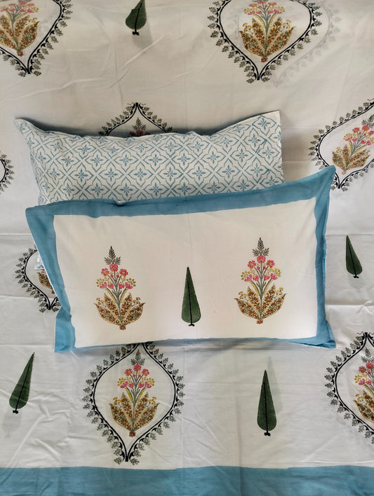 Cotton Handblock bedsheet - Hastkala - King Size