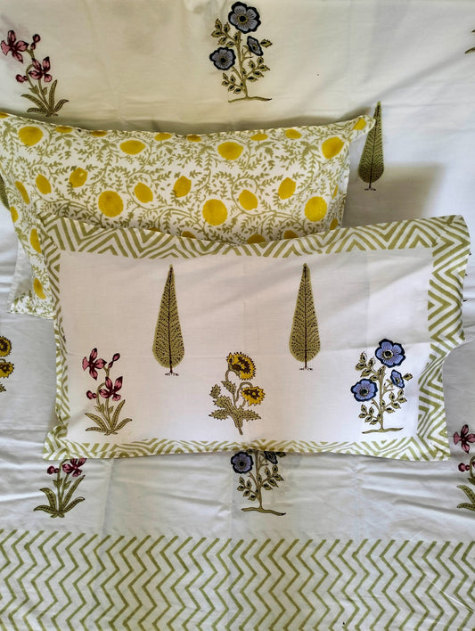 Cotton Handblock bedsheet - Hastkala - King Size