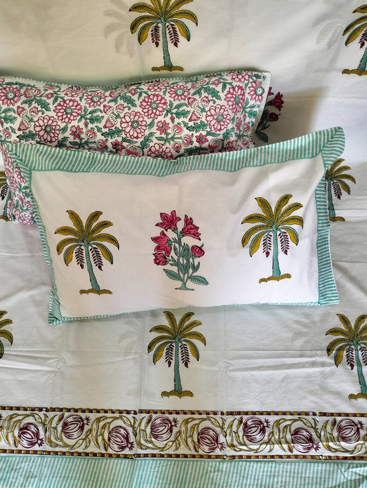 Cotton Handblock bedsheet - Hastkala - King Size