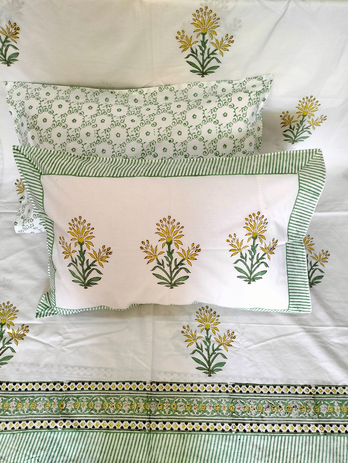 Cotton Handblock bedsheet - Hastkala - King Size